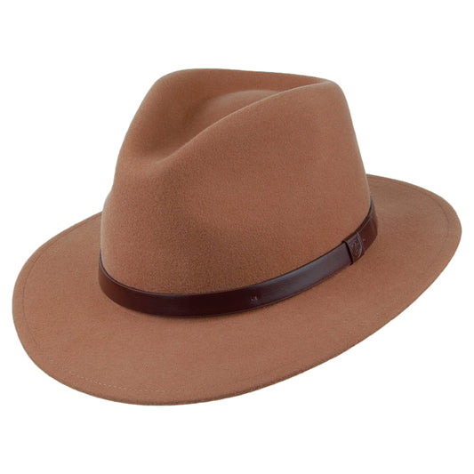 Sombrero Fedora Messer de Brixton - Caramelo