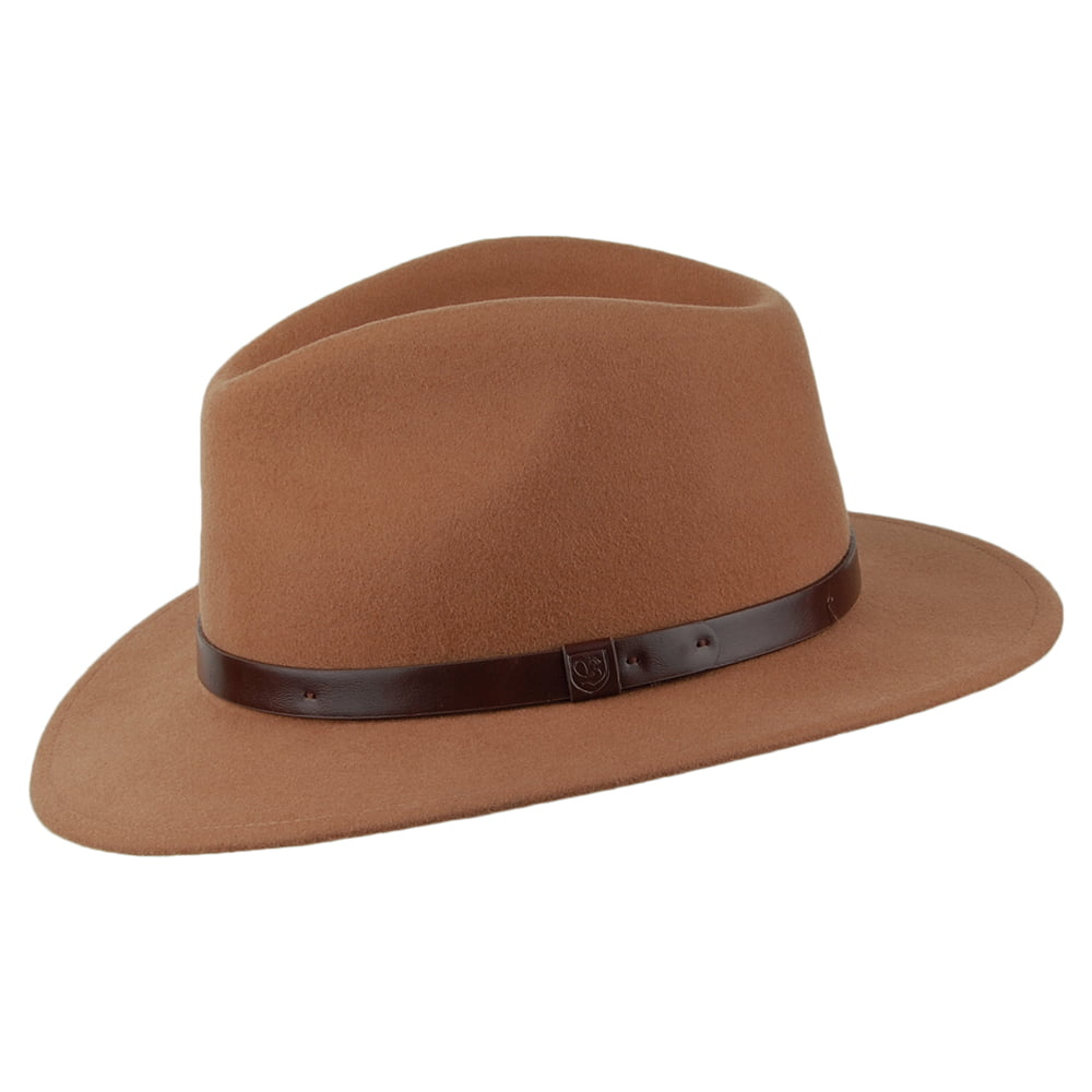 Sombrero Fedora Messer de Brixton - Caramelo
