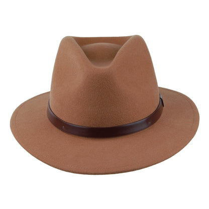 Sombrero Fedora Messer de Brixton - Caramelo