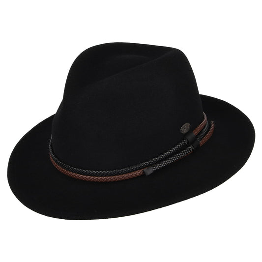 Sombrero Fedora Nelles plegable de Bailey - Negro