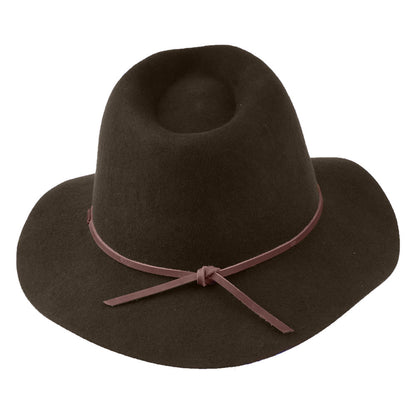 Sombrero Fedora Wesley de fieltro de lana de Brixton - Marrón