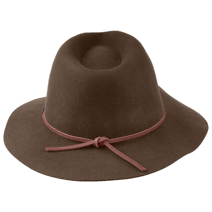 Sombrero Fedora Wesley plegable de fieltro de lana de Brixton - Café