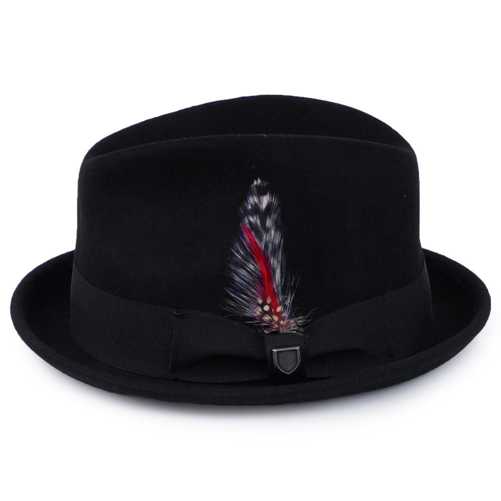 Sombrero Trilby Gain de fieltro de lana de Brixton - Negro