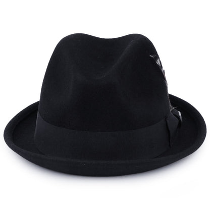 Sombrero Trilby Gain de fieltro de lana de Brixton - Negro