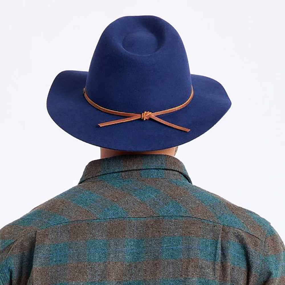 Sombrero Fedora Wesley de fieltro de lana de Brixton - Azul