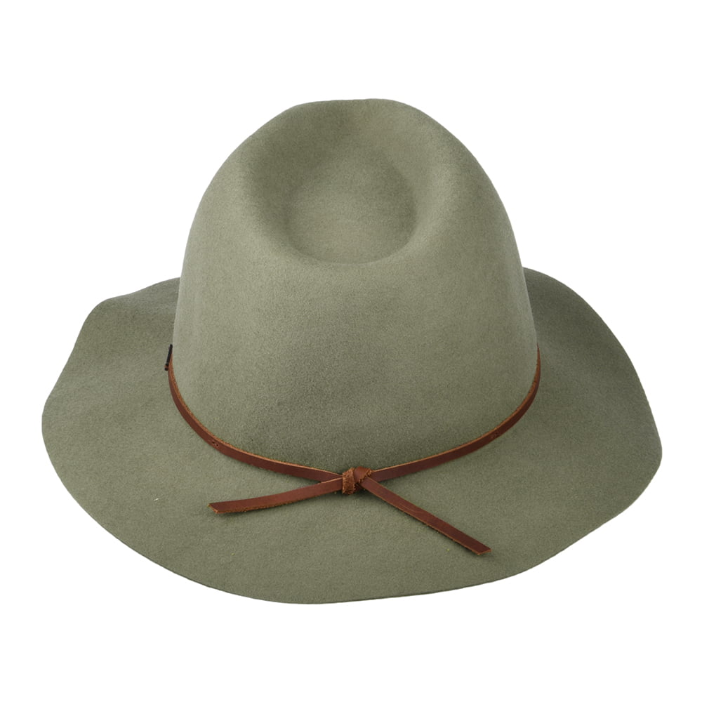 Sombrero Fedora Wesley plegable de fieltro de lana de Brixton - Salvia Claro