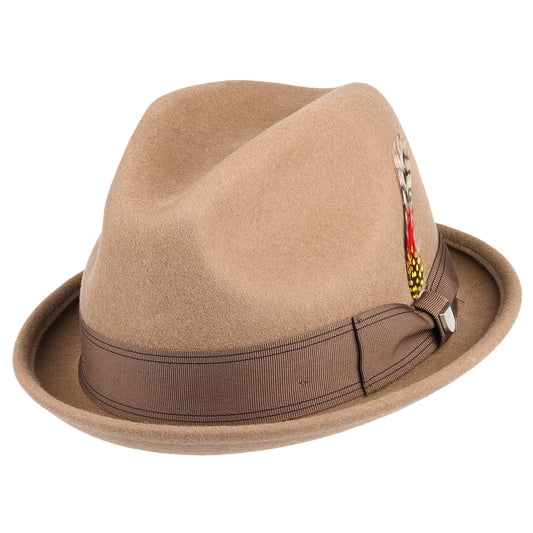 Sombrero Trilby Gain de fieltro de lana de Brixton - Kaki