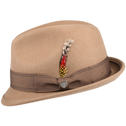 Sombrero Trilby Gain de fieltro de lana de Brixton - Kaki