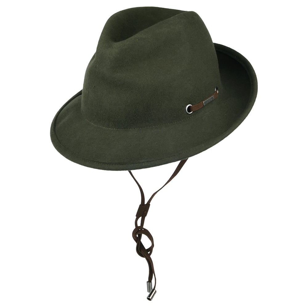 Sombrero Outback Benver de fieltro de lana de Barts - Verde Oliva