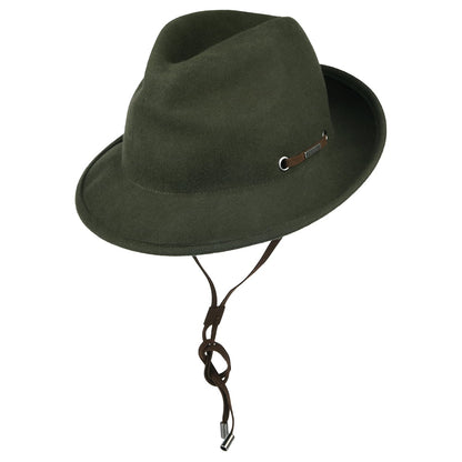 Sombrero Outback Benver de fieltro de lana de Barts - Verde Oliva