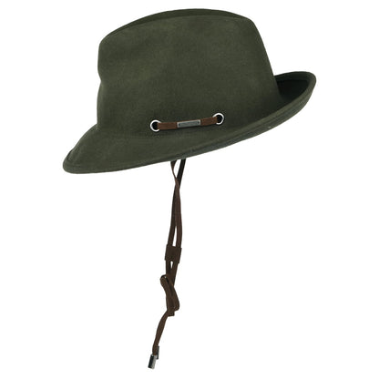 Sombrero Outback Benver de fieltro de lana de Barts - Verde Oliva