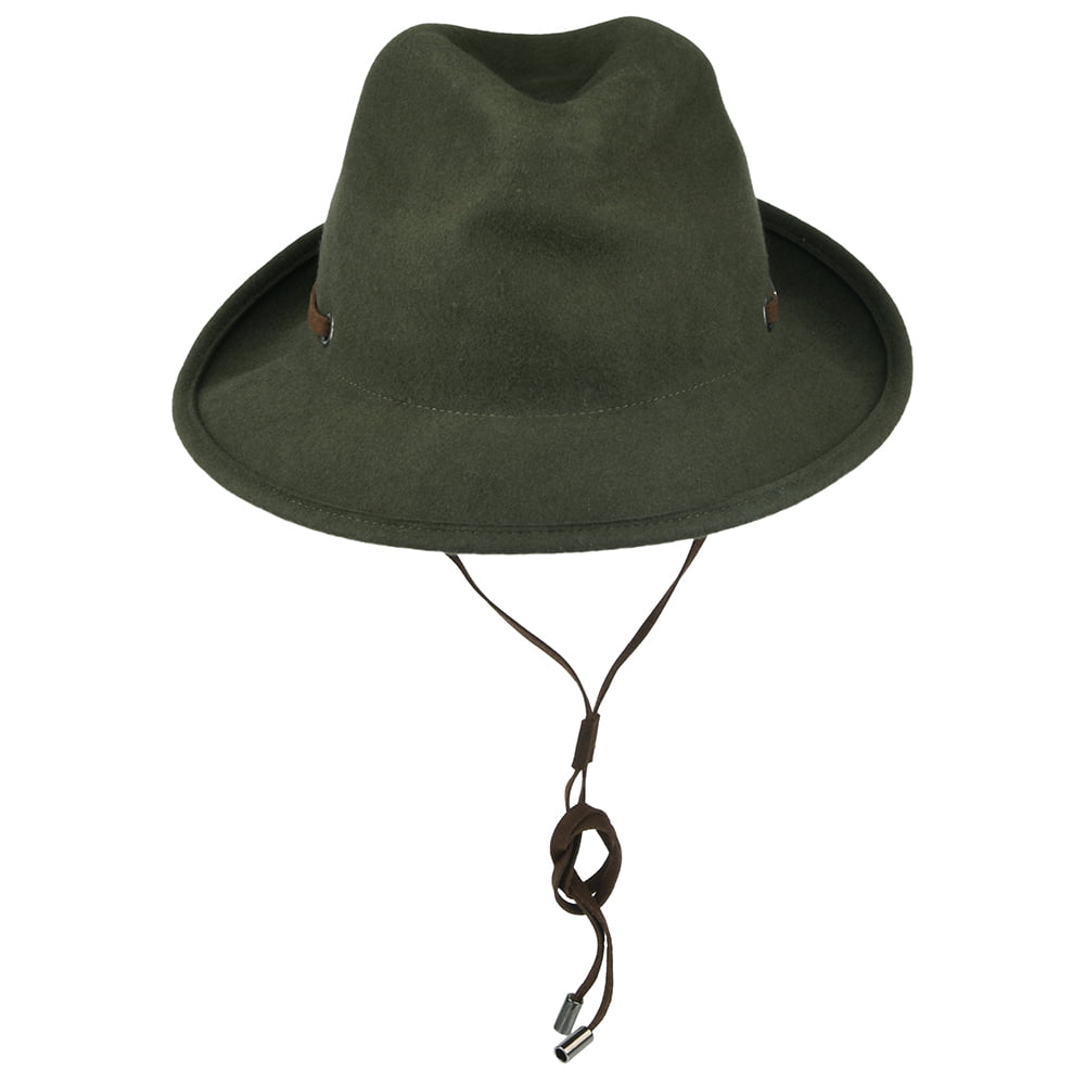 Sombrero Outback Benver de fieltro de lana de Barts - Verde Oliva