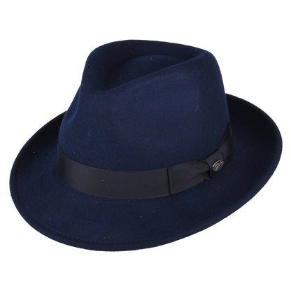 Sombrero Trilby Maglor de fieltro de lana de Bailey - Azul Marino