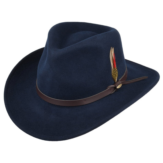 Sombrero Outback Dakota plegable Water Repellent de Scala - Azul Marino