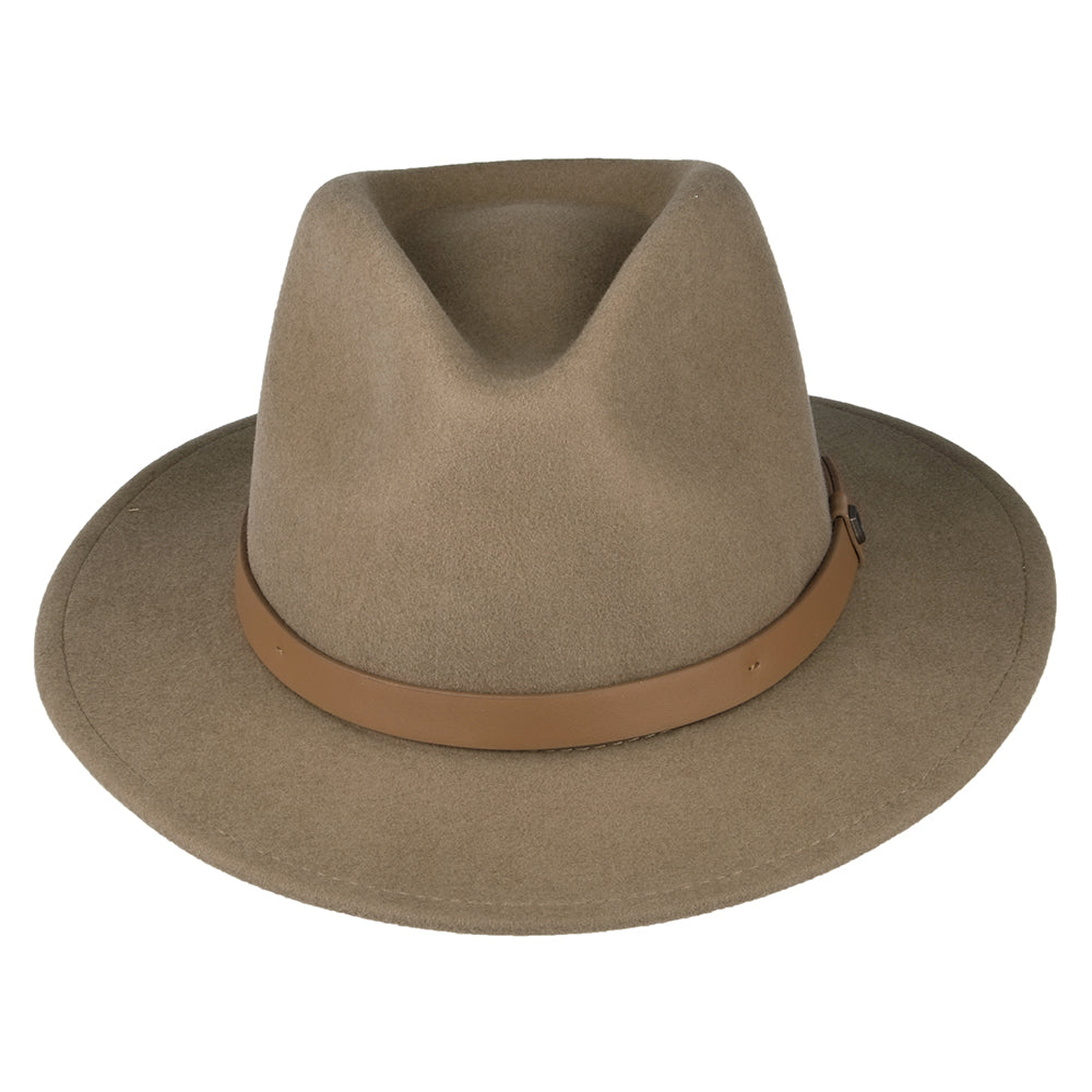 Sombrero Fedora Messer de fieltro de lana de Brixton - Arena del Desierto