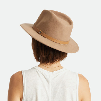 Sombrero Fedora Messer de fieltro de lana de Brixton - Arena del Desierto