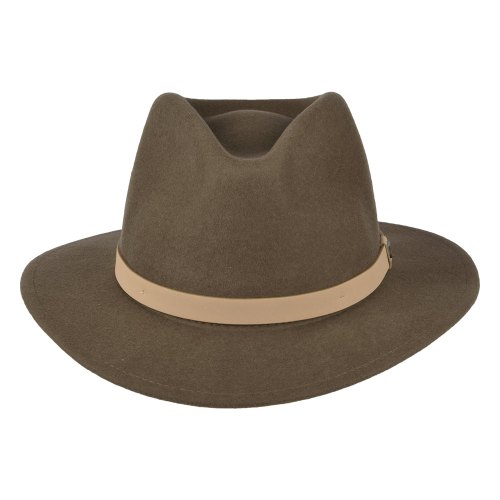 Sombrero Fedora Messer de fieltro de lana de Brixton - Marrón-Natural