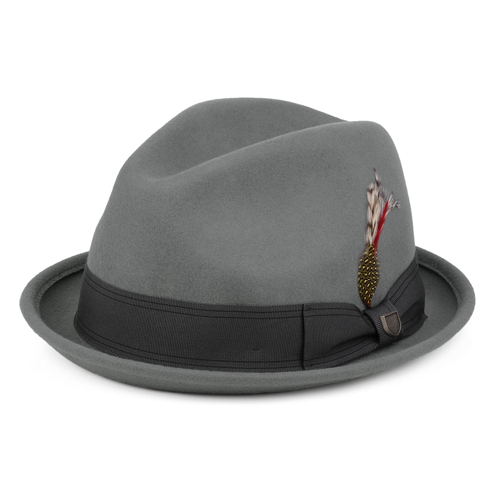 Sombrero Trilby Gain de fieltro de lana de Brixton - Gris
