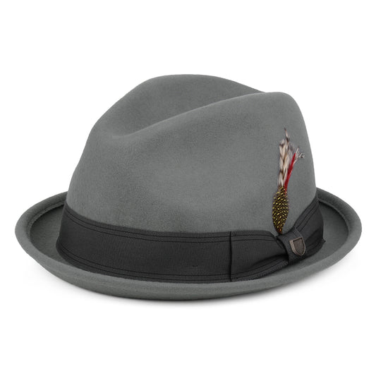 Sombrero Trilby Gain de fieltro de lana de Brixton - Gris