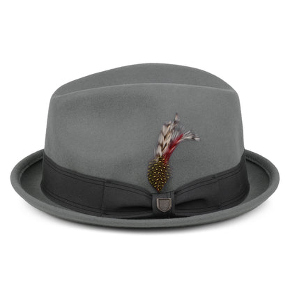 Sombrero Trilby Gain de fieltro de lana de Brixton - Gris