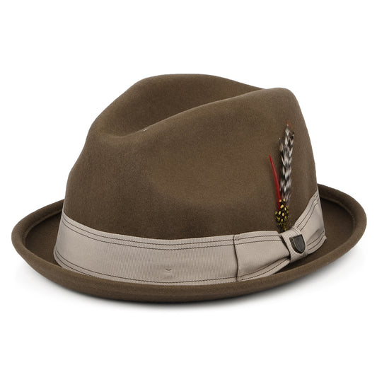 Sombrero Trilby Gain de fieltro de lana de Brixton - Corteza