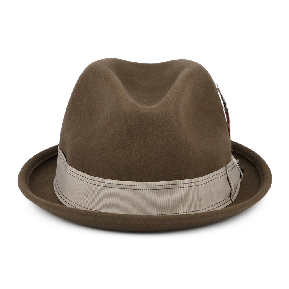 Sombrero Trilby Gain de fieltro de lana de Brixton - Corteza