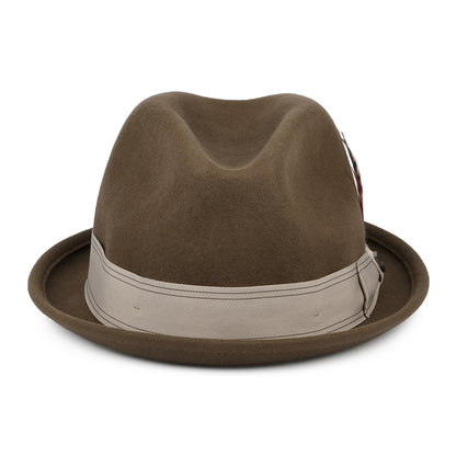 Sombrero Trilby Gain de fieltro de lana de Brixton - Corteza