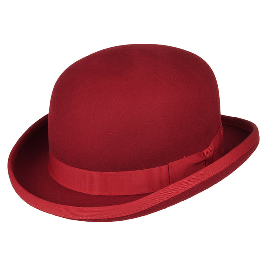 Sombrero bombín de fieltro de lana de Denton - Rojo