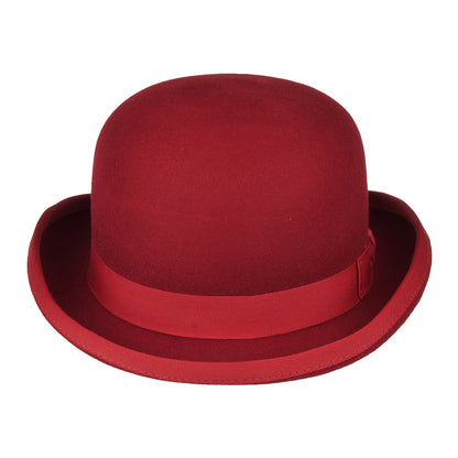 Sombrero bombín de fieltro de lana de Denton - Rojo
