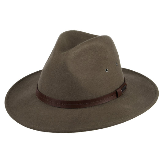 Sombrero Outback Winston repelente al agua de fieltro de lana de Sunday Afternoons - Marrón