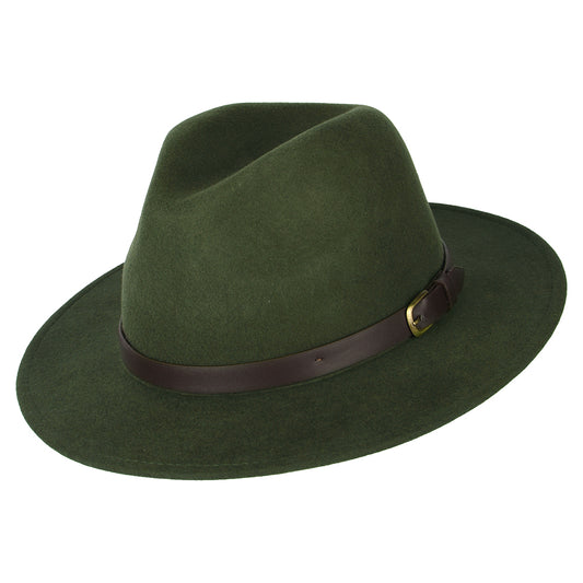 Sombrero Fedora Adventurer impermeable de Failsworth - Verde Pasto