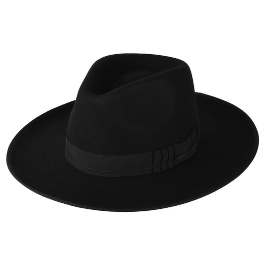 Sombrero Fedora Reno de fieltro de lana de Brixton - Negro