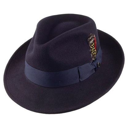 Sombrero Fedora flexible Copa-C de Jaxon & James - Azul marino