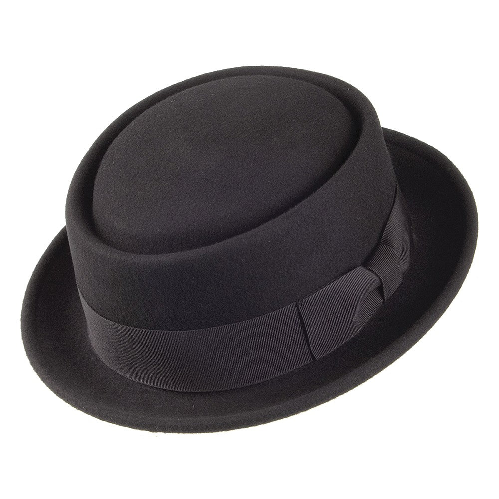 Sombrero flexible de lana Pork Pie de Jaxon & James - Negro