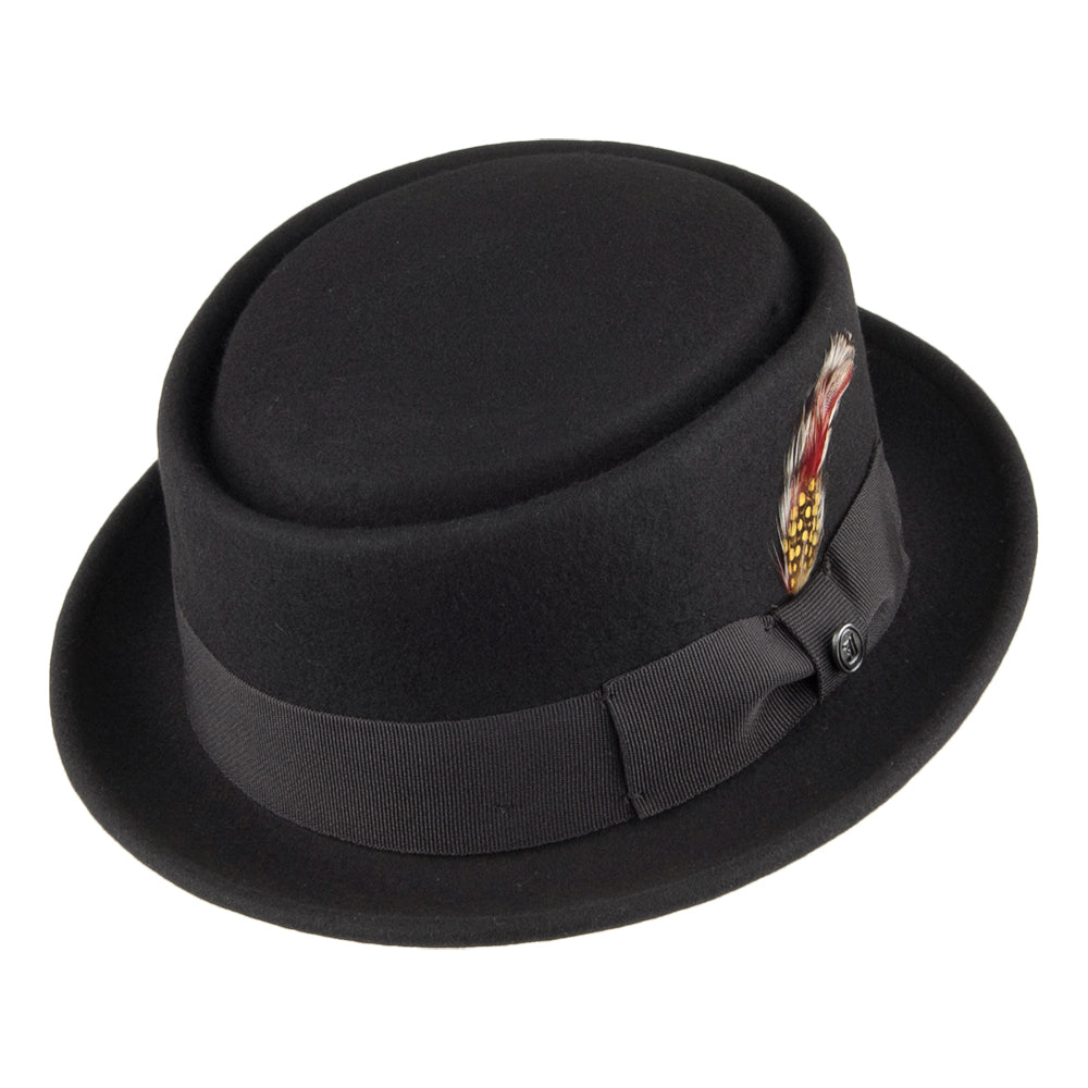 Sombrero flexible de lana Pork Pie de Jaxon & James - Negro