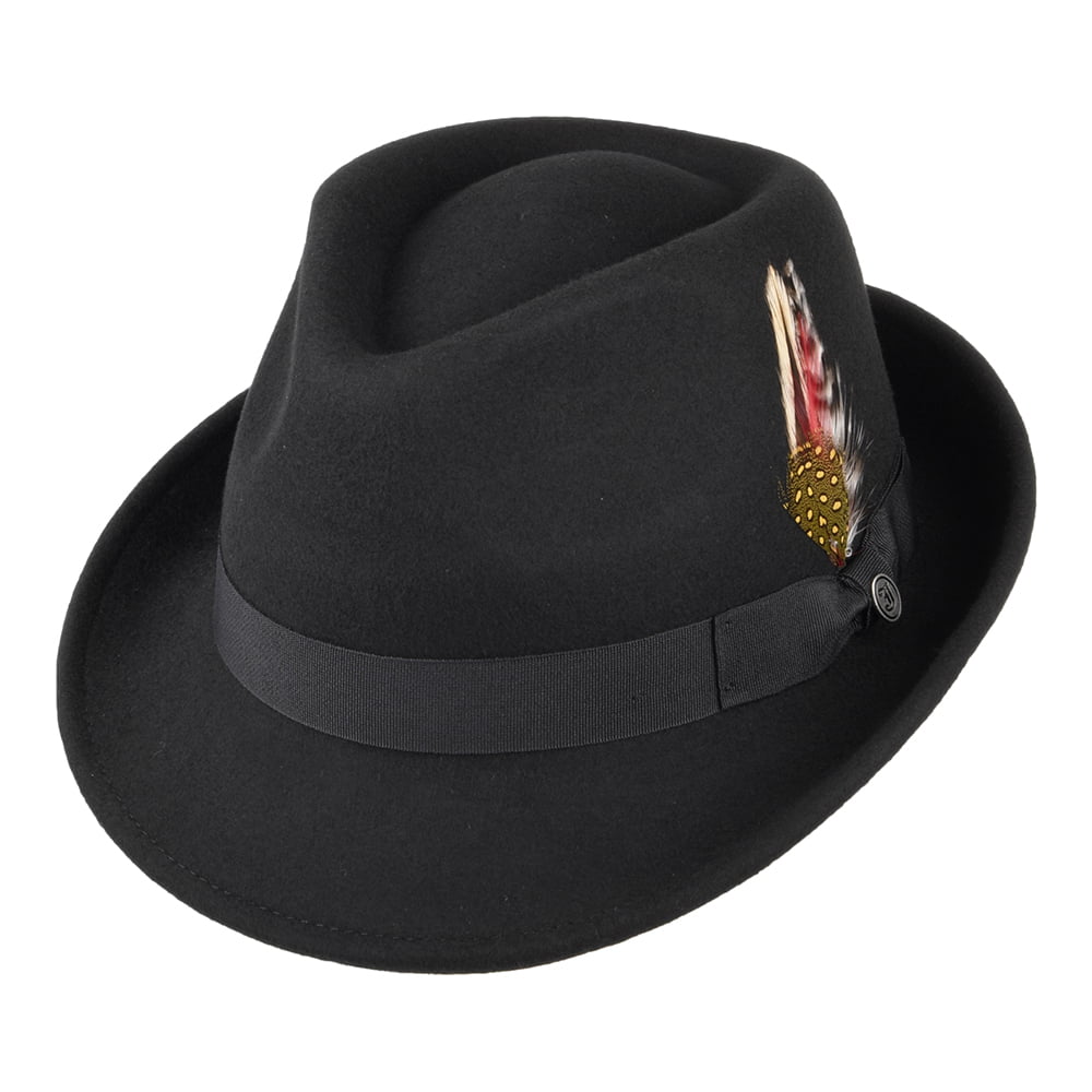 Sombrero Detroit Trilby de Jaxon & James - Negro