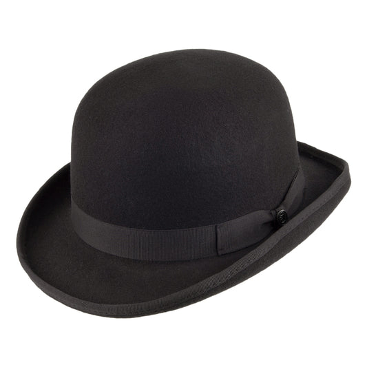 Sombrero bombín inglés de fieltro de lana de Jaxon & James - Negro