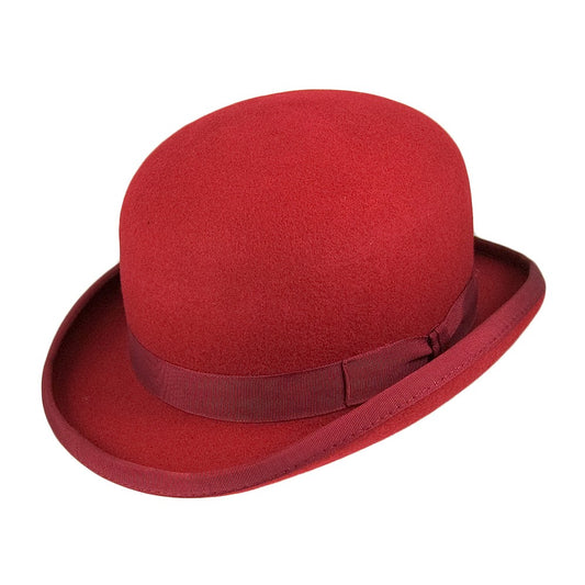 Sombrero bombín de fieltro de lana de Christys - Rojo
