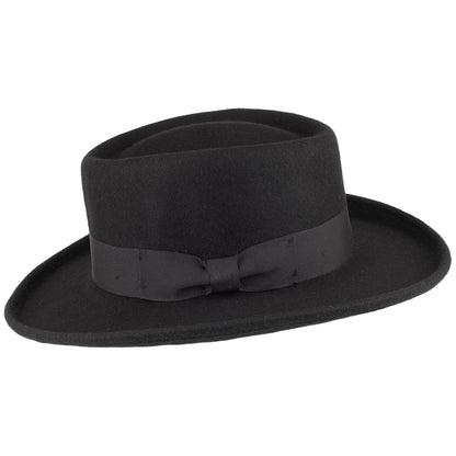 Sombrero Gambler flexible de lana de Jaxon & James - Negro