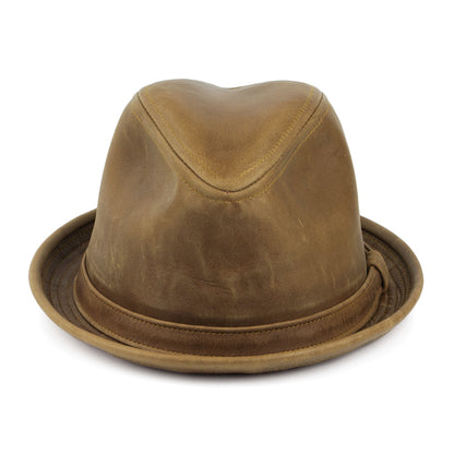 Sombrero Trilby Vintage de piel de New York Hat Company - Marrón
