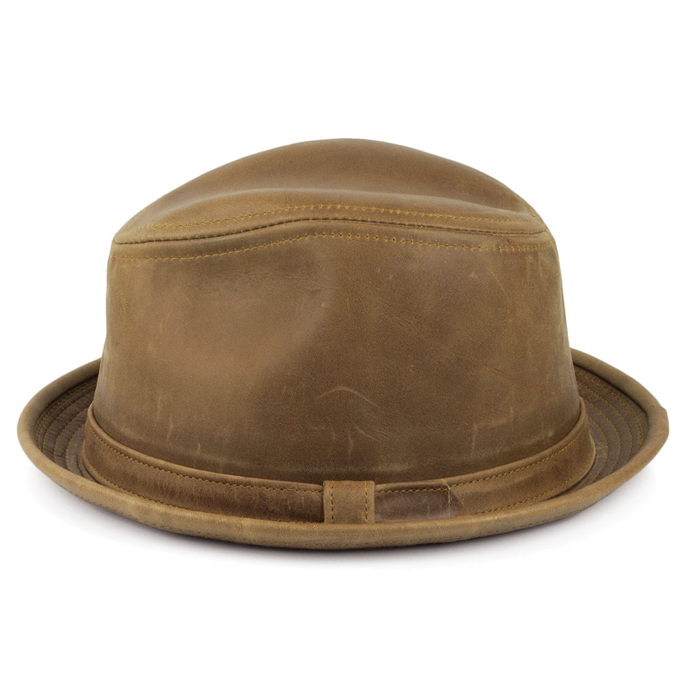 Sombrero Trilby Vintage de piel de New York Hat Company - Marrón