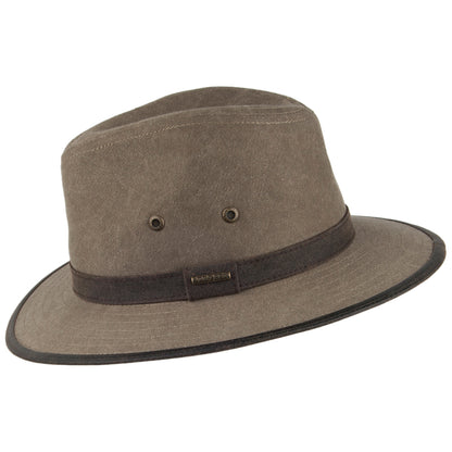 Sombrero Fedora Safari Canvas de Stetson - Kaki