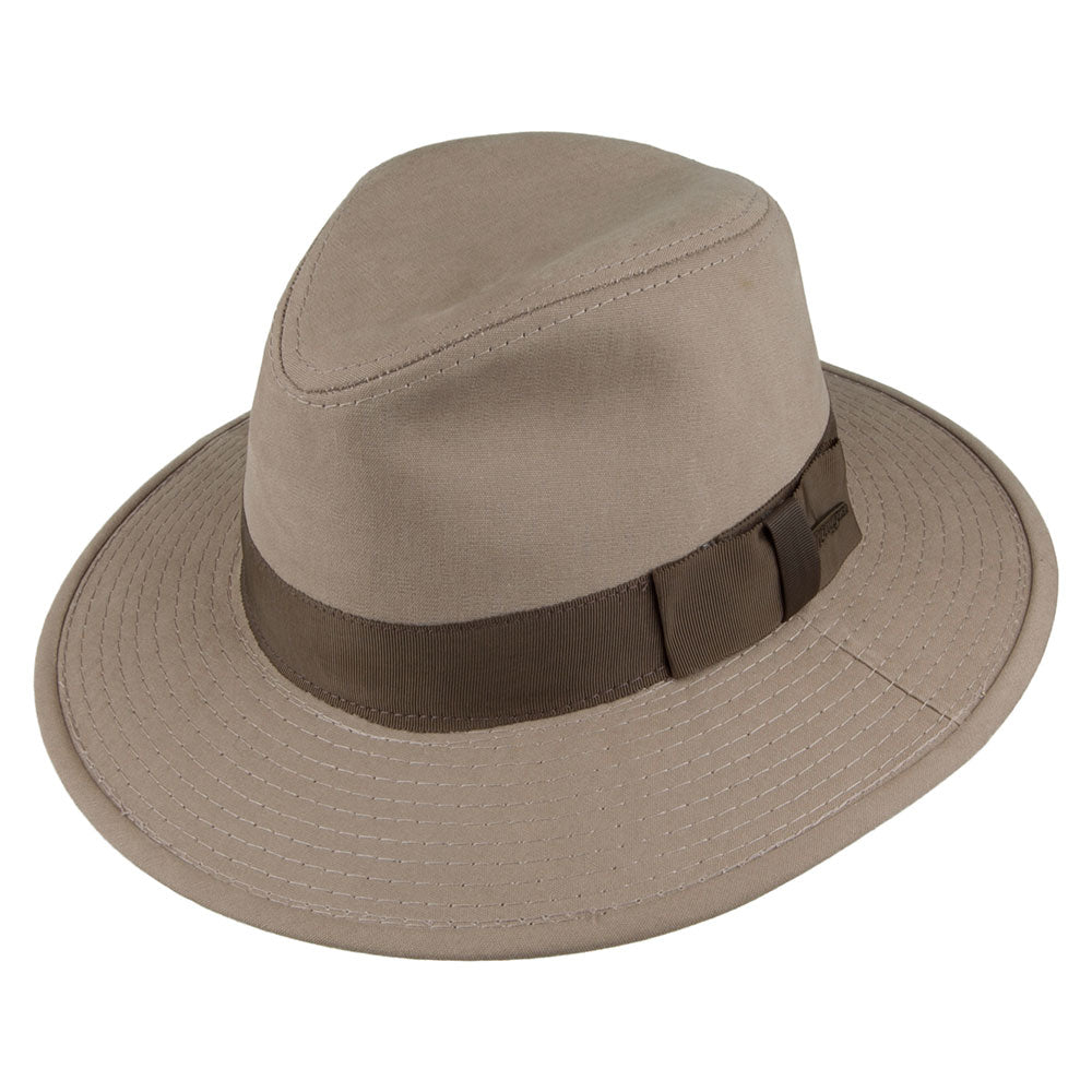 Sombrero Fedora Safari Indiana Jones de algodón - Kaki