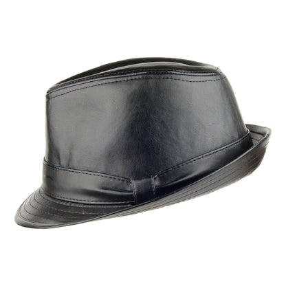 Sombrero Trilby II de piel sintética de Dorfman Pacific - Negro