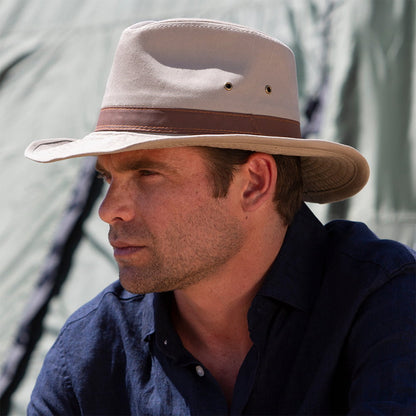 Sombrero Outback de algodón de Dorfman Pacific - Kaki
