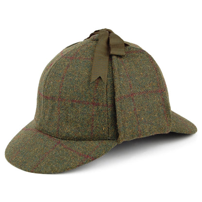 Gorra Sherlock Holmes de lana de Denton - Verde-Multi