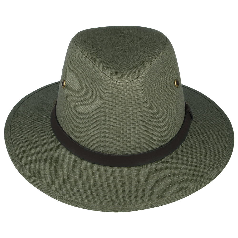 Sombrero Safari de lino irlandés de Failsworth - Kaki