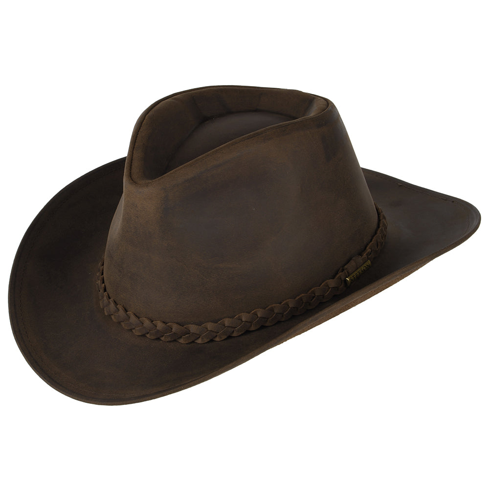 Sombrero Cowboy de buffalo leather de Stetson - Marrón – Sombreros y Gorras