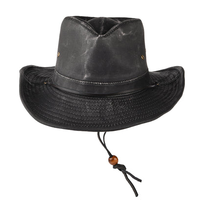 Sombrero Outback de aldogón envejecido de Dorfman Pacific - Negro