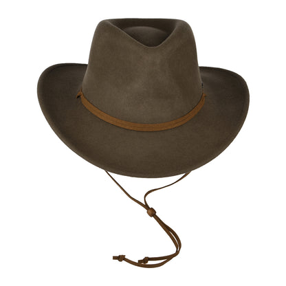 Sombrero Outback plegable Water Repellent de fieltro de lana con orejeras de Scala - Kaki